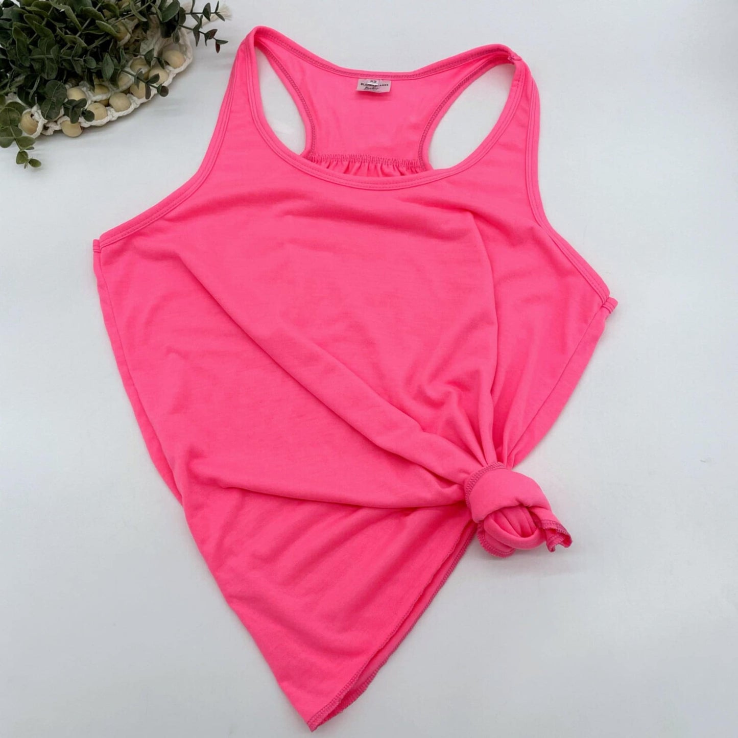 NEON - LADIES SCRUNCH BACK TANKS - INSTOCK