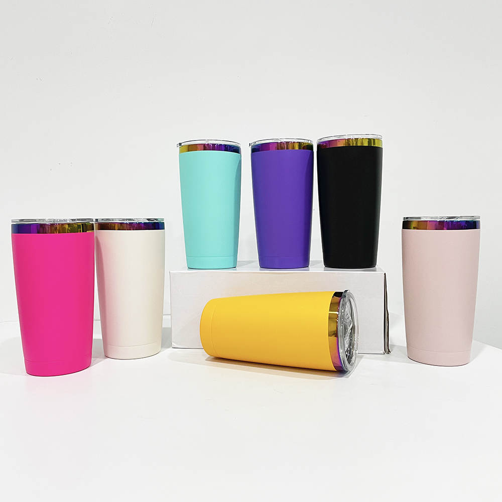 20oz Rainbow Plated Car Tumbler