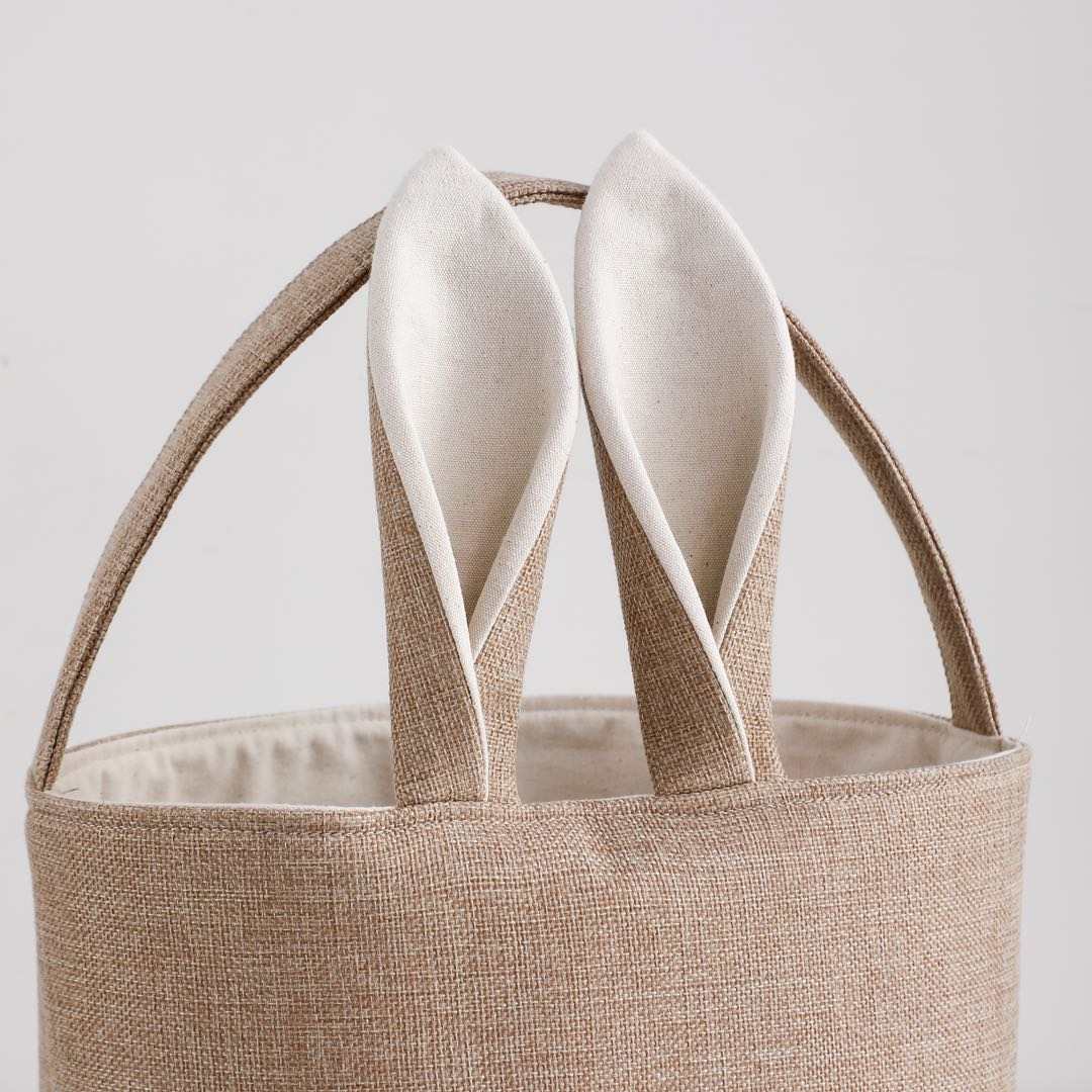 Linen Burlap Easter Basket