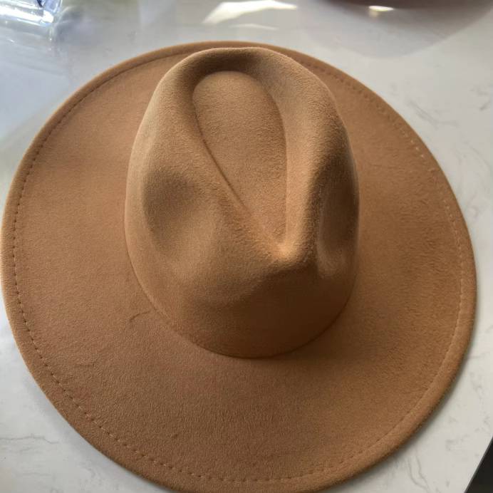 Flat Wide Brim Fedora Style Hat - Buy-In