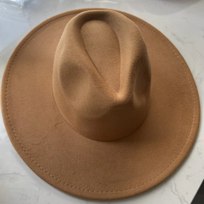 Flat Wide Brim Fedora Style Hat - Buy-In