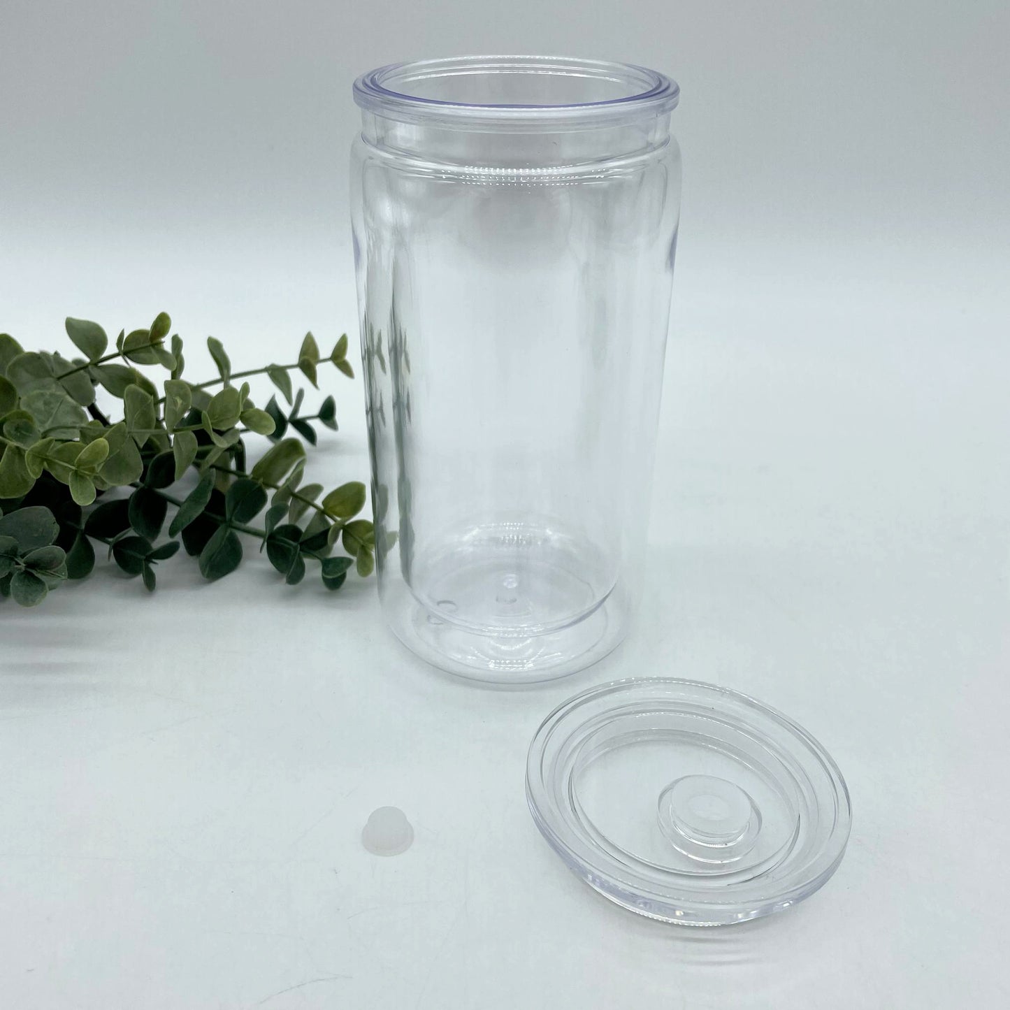 Acrylic 16oz Snow Globe Tumbler