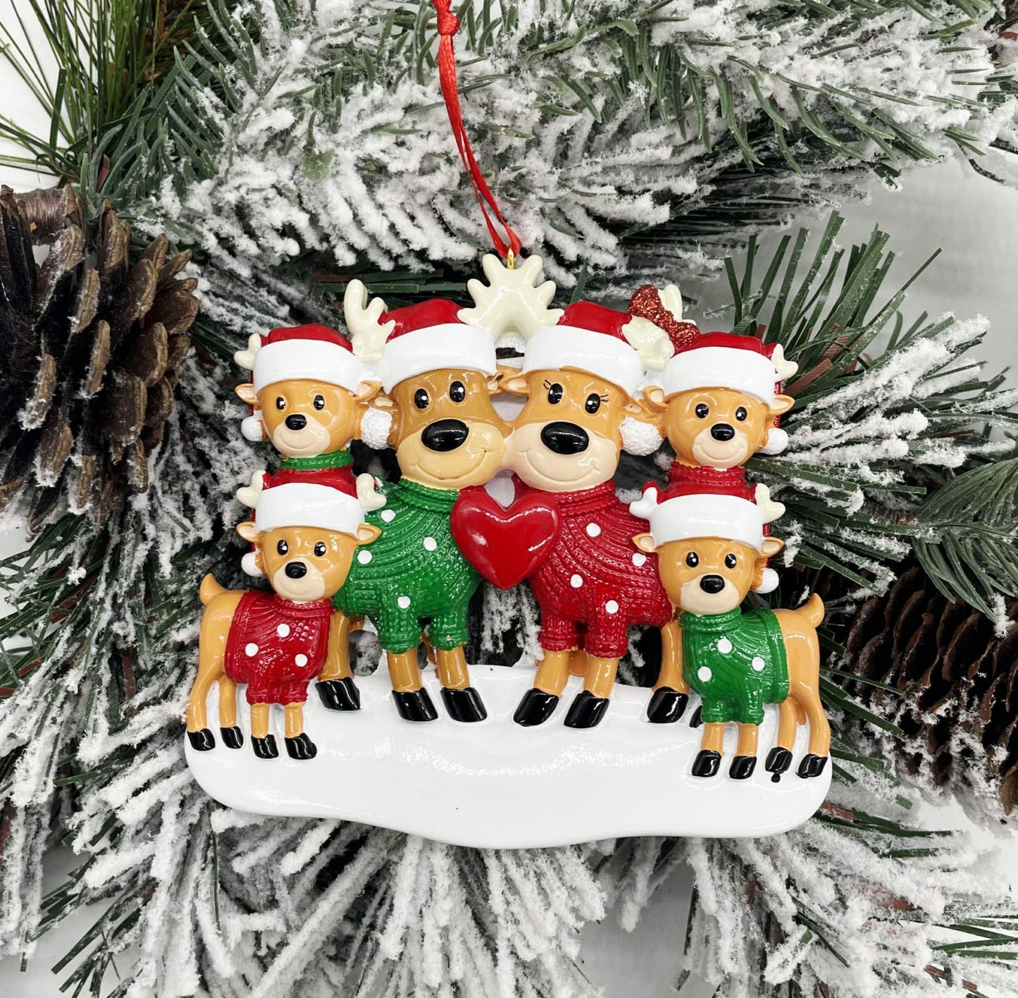 Reindeer Love Cocoa Polyresin Ornament