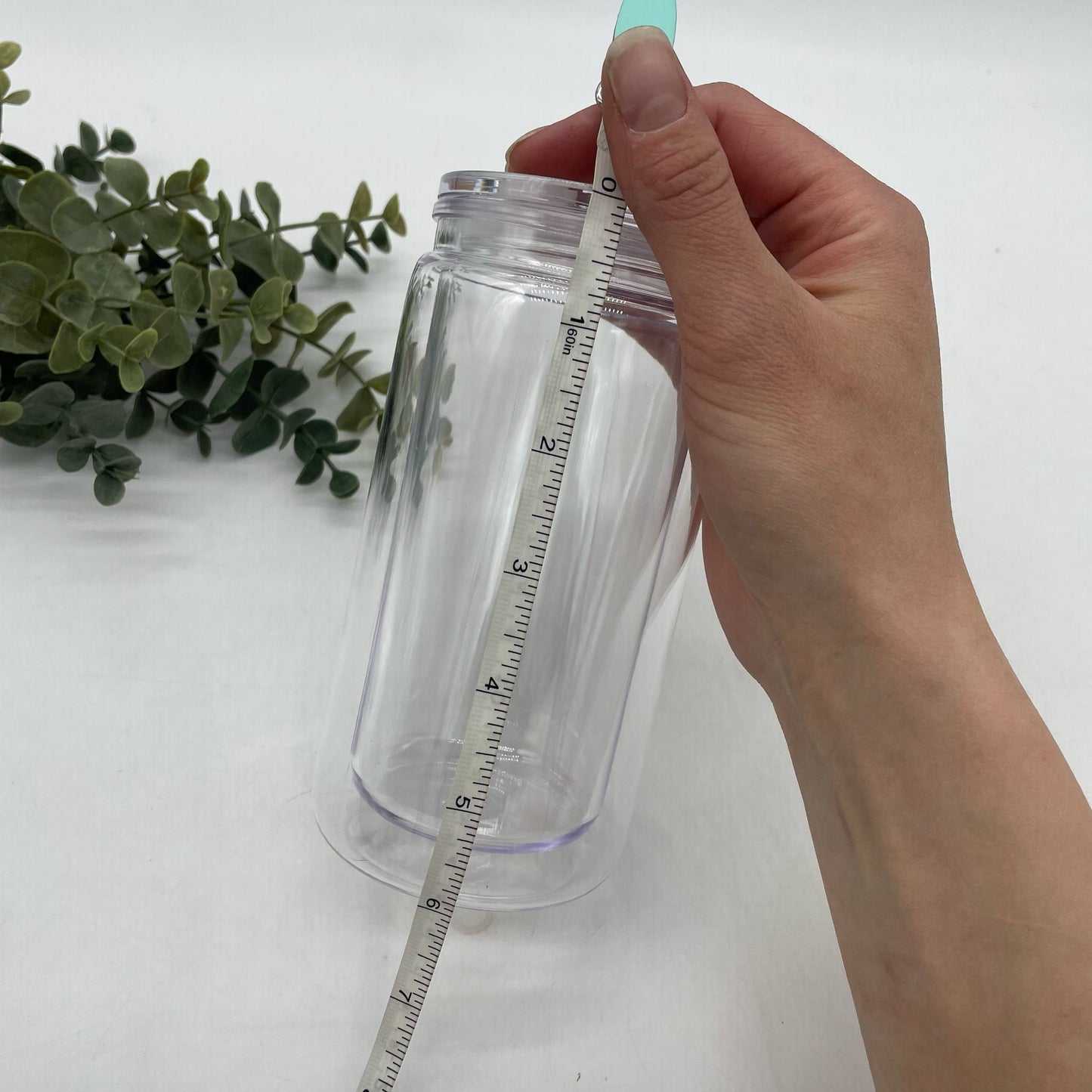 Acrylic 16oz Snow Globe Tumbler