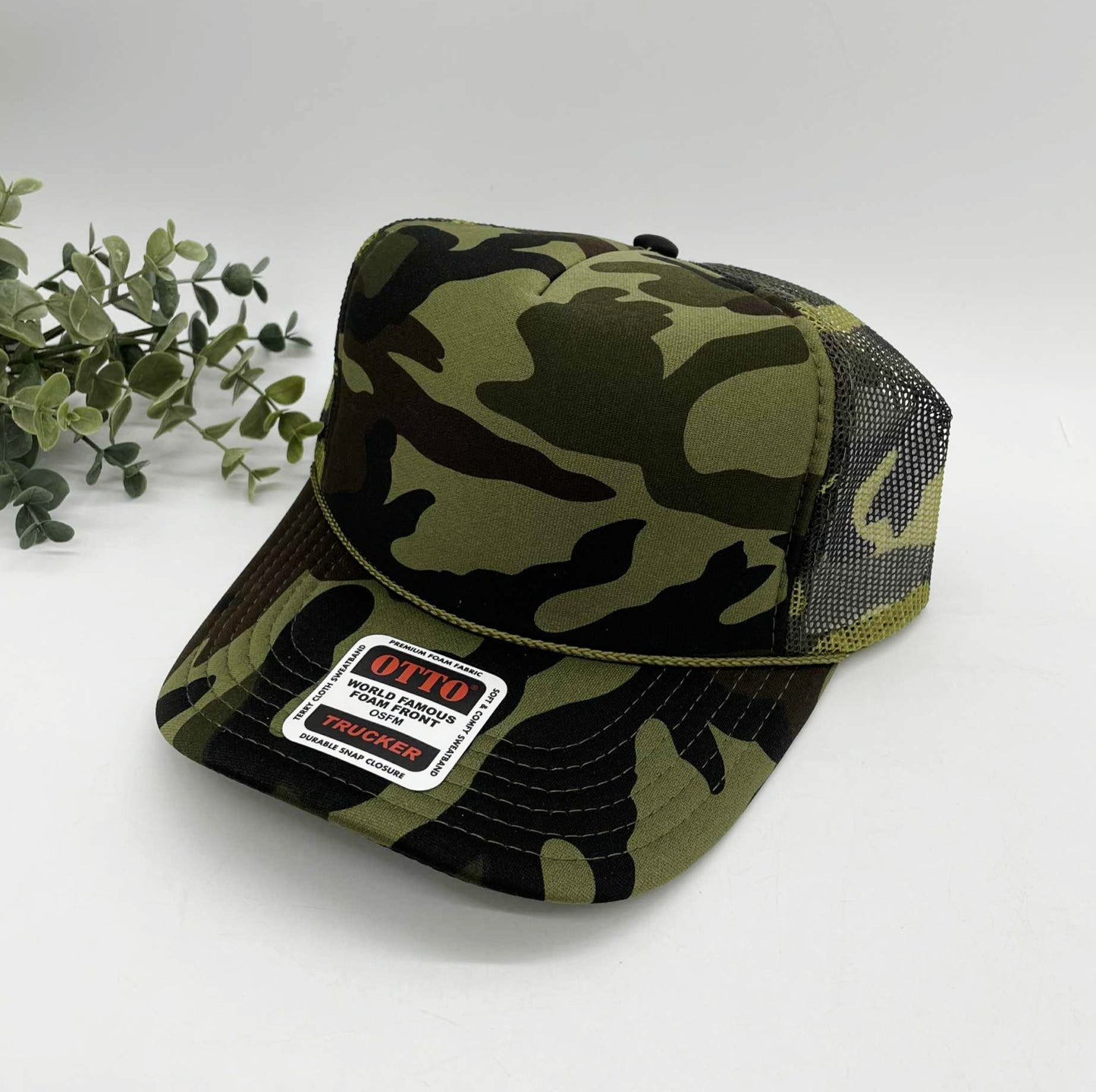 OTTO 5 Panel Foam Front High Crown Trucker 39-165 - INSTOCK