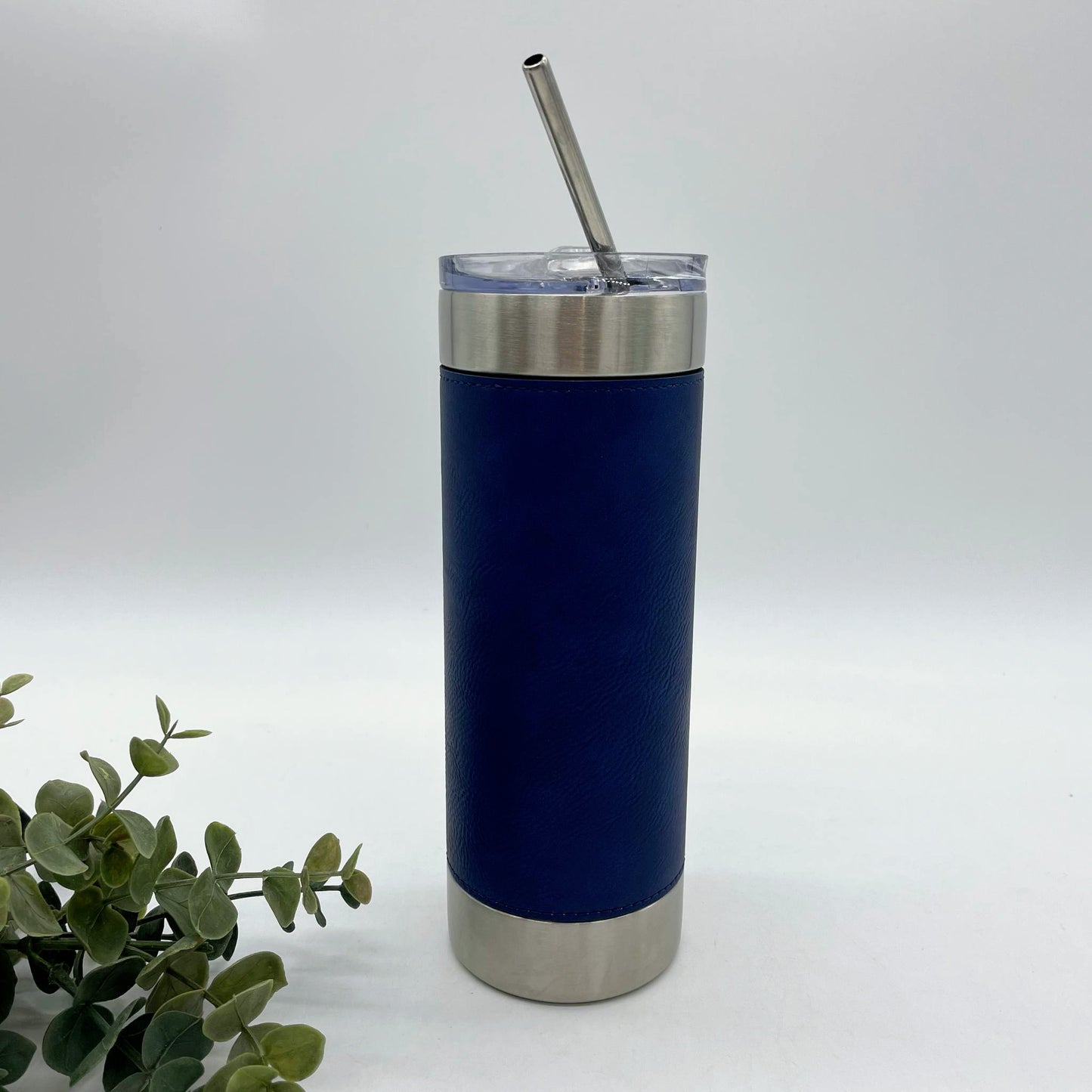 Leather Wrapped Engravable 20oz Skinny