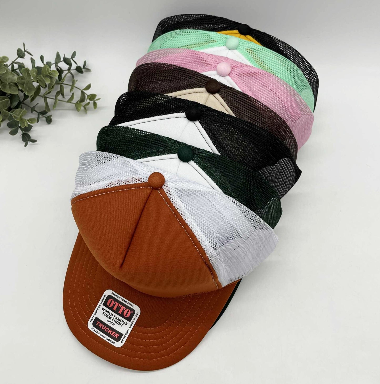 OTTO 5 Panel Foam Front High Crown Trucker 39-165 - INSTOCK
