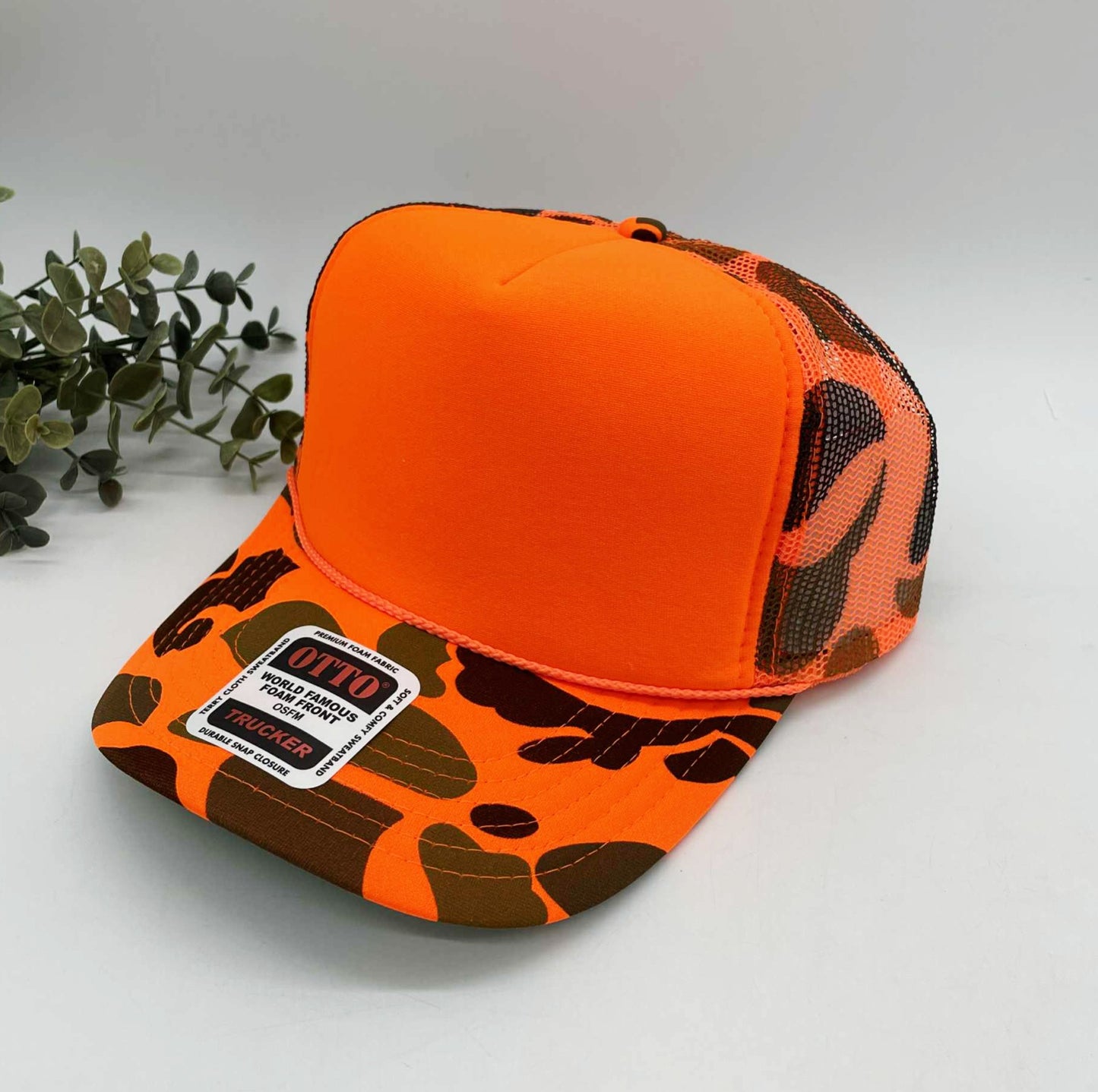 OTTO 5 Panel Foam Front High Crown Trucker 39-165 - INSTOCK