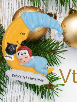 Babies 1st Christmas - Polyresin Christmas Ornaments