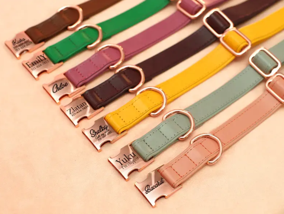 Vegan Leather Custom Dog Collars - Buy-In