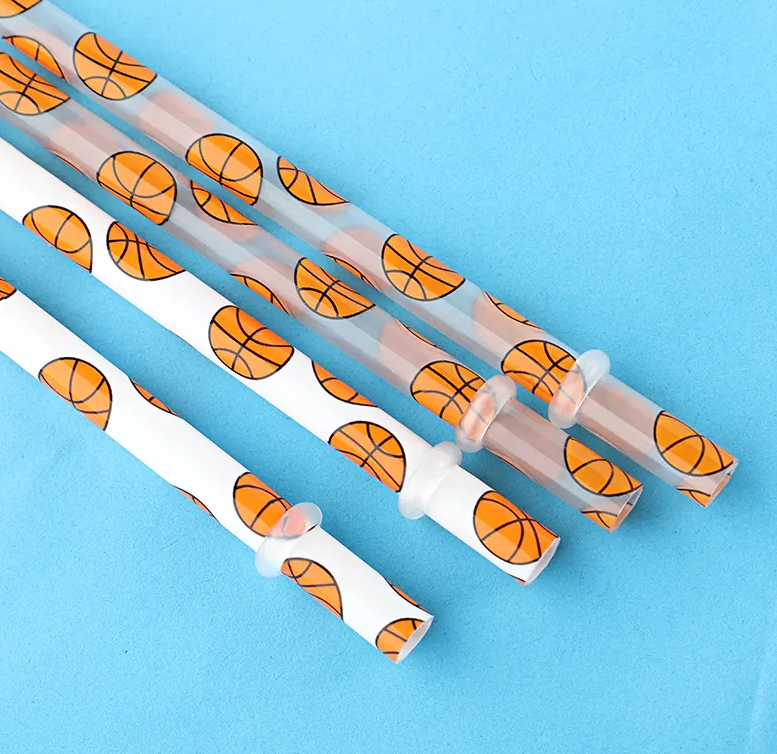 Sports Theme Straws