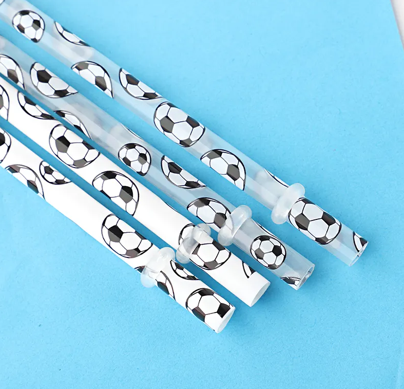 Sports Theme Straws