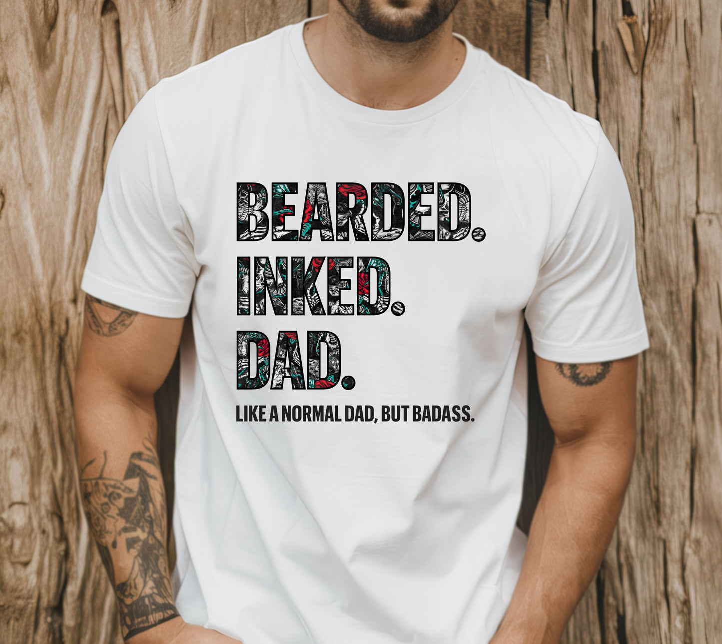 Bearded Inked Dad DTF Transfer - 1241