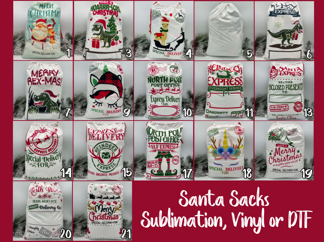 Santa Sacks for Sublimation