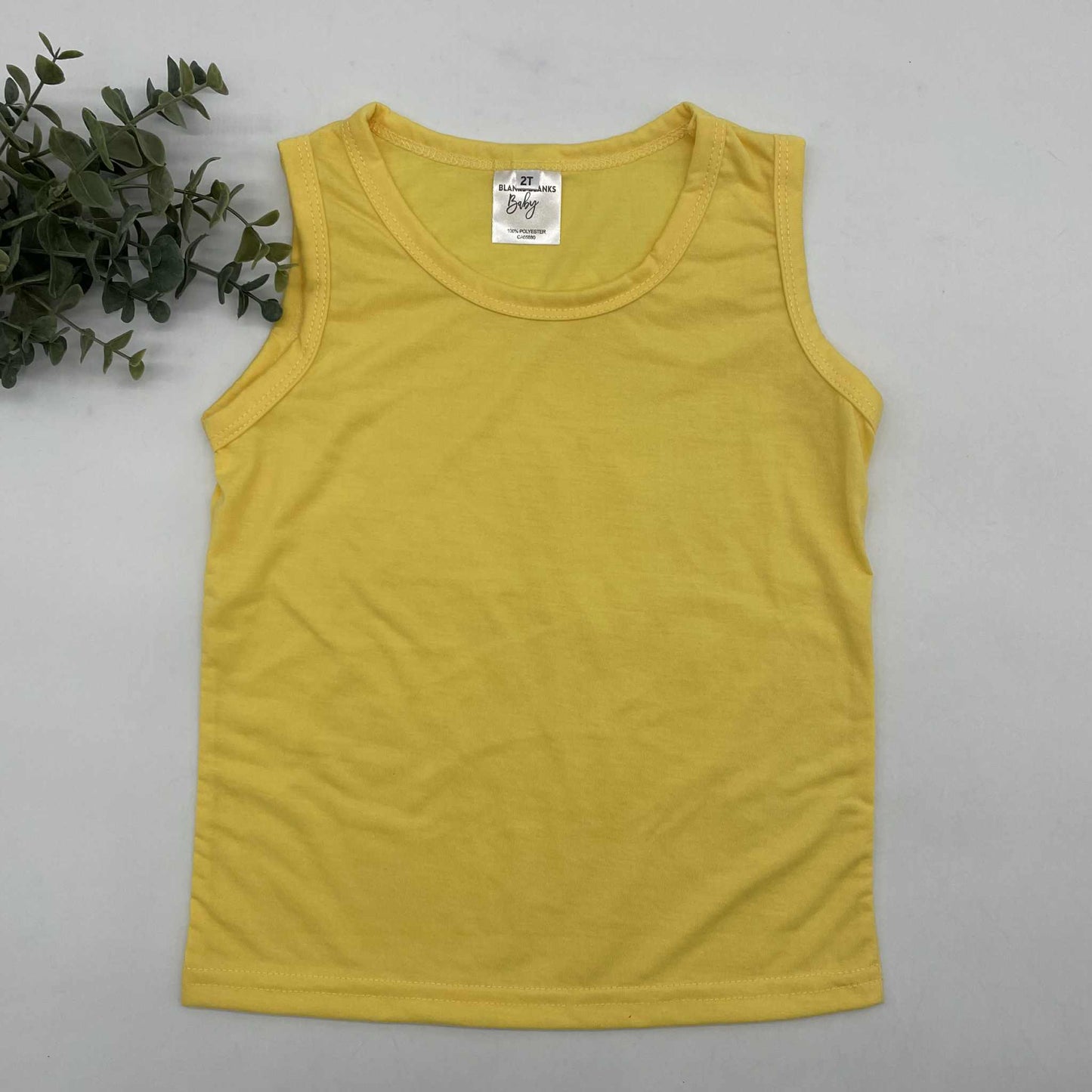 100% Polyester Toddler Muscle Tanks - IN STOCK