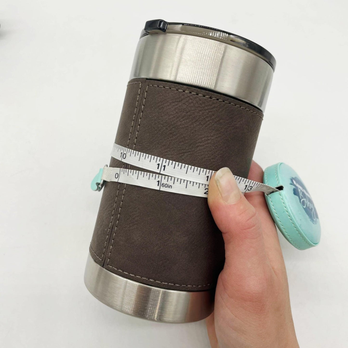 Leather Wrapped Engravable 4in1 Can Coolers