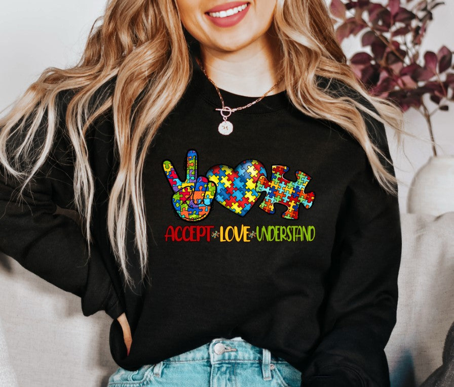 Peace Love Understanding DTF Transfer - 554