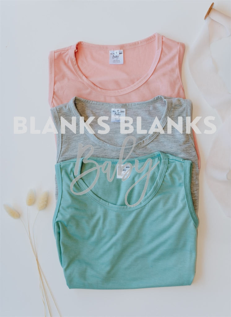 100% Polyester Toddler Muscle Tanks - In Stock