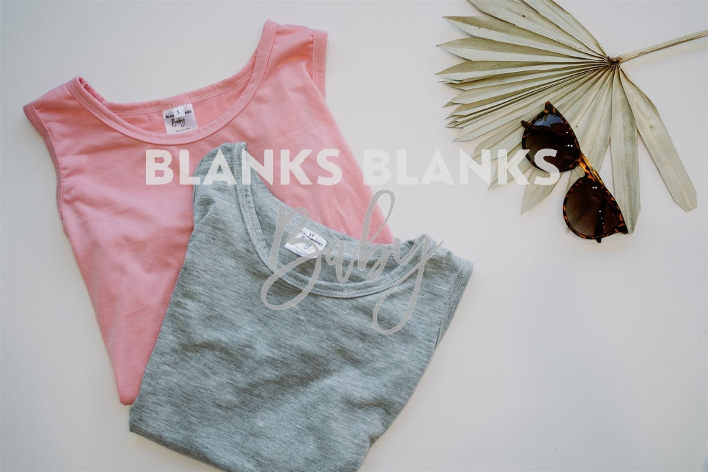 100% Polyester Toddler Muscle Tanks - In Stock