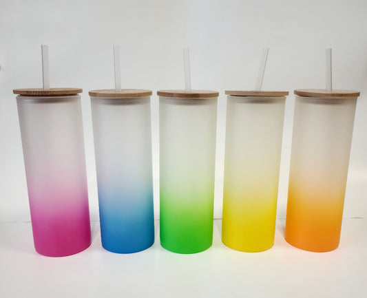 25oz Coloured Glass tumbler for Sublimation - IN STOCK
