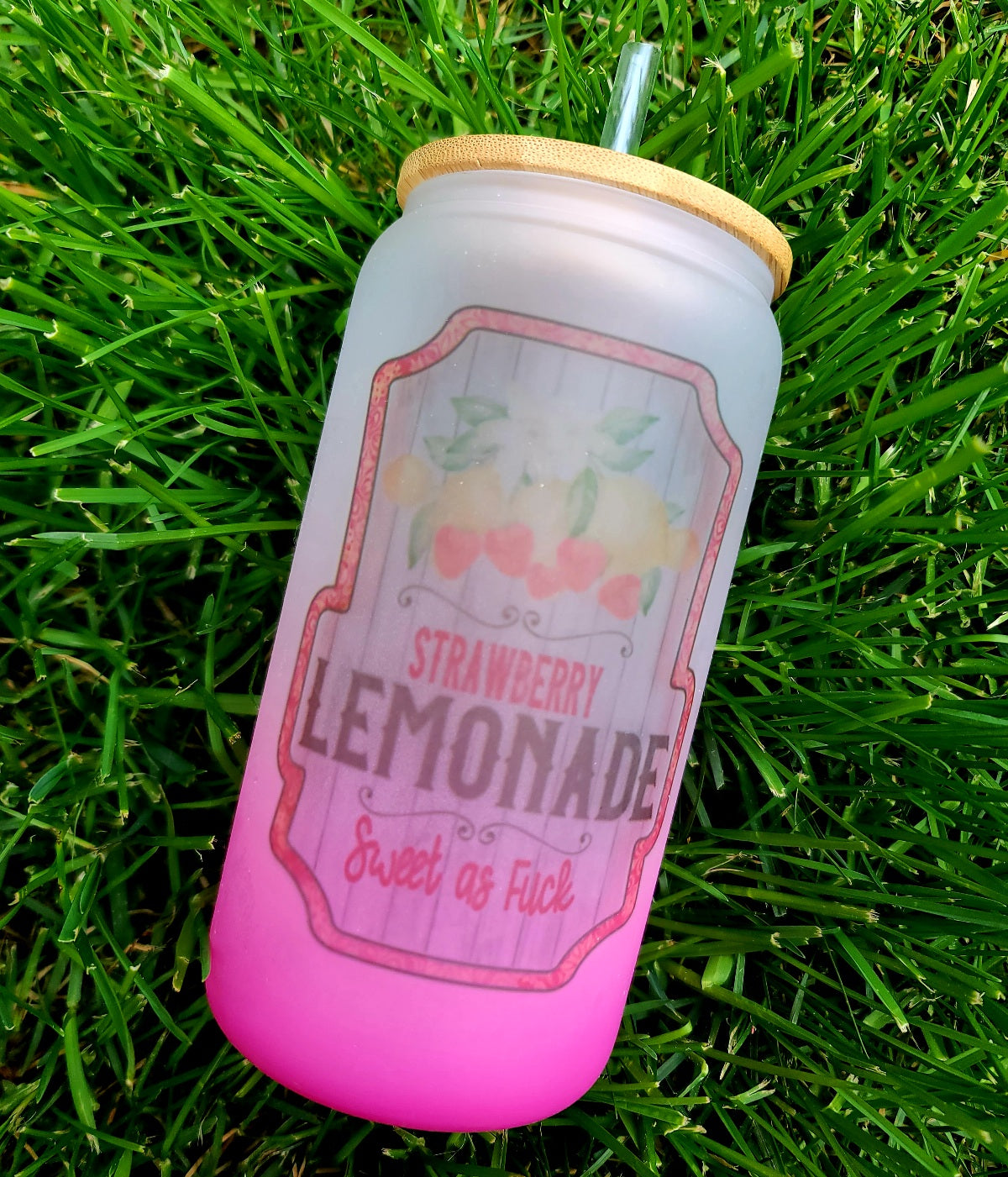 Frosted Ombre 16oz Glass Can for Sublimation