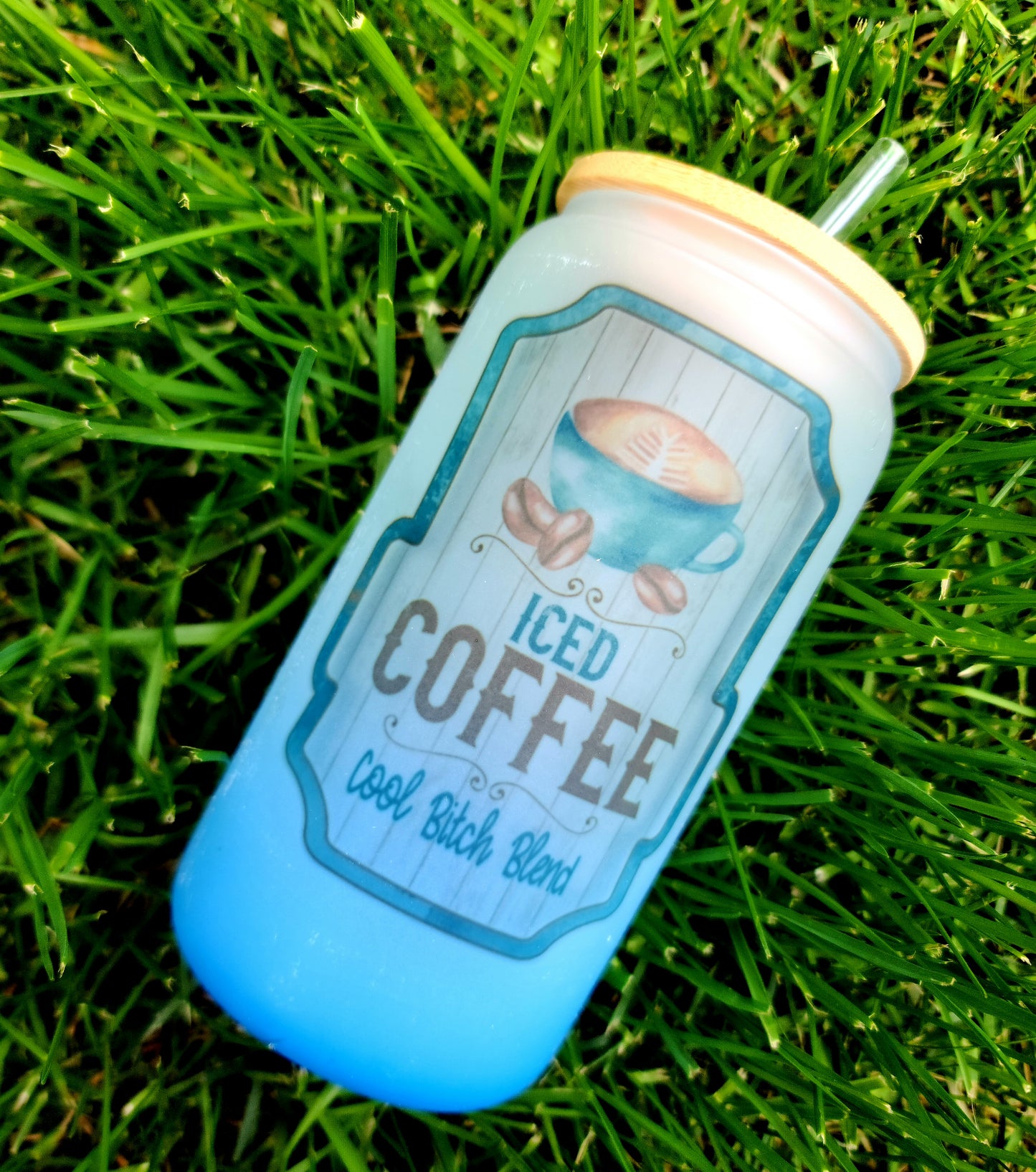 Frosted Ombre 16oz Glass Can for Sublimation