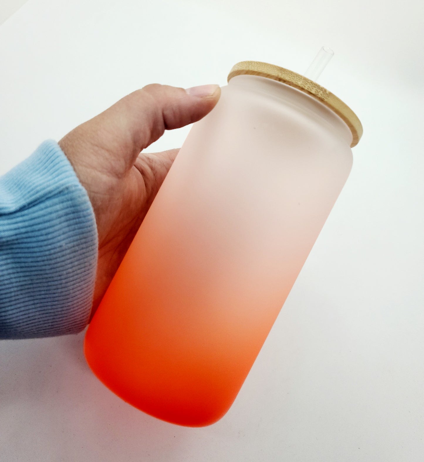 Frosted Ombre 16oz Glass Can for Sublimation