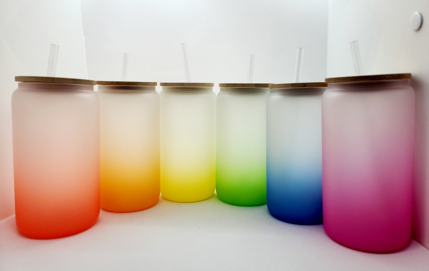 Frosted Ombre 16oz Glass Can for Sublimation