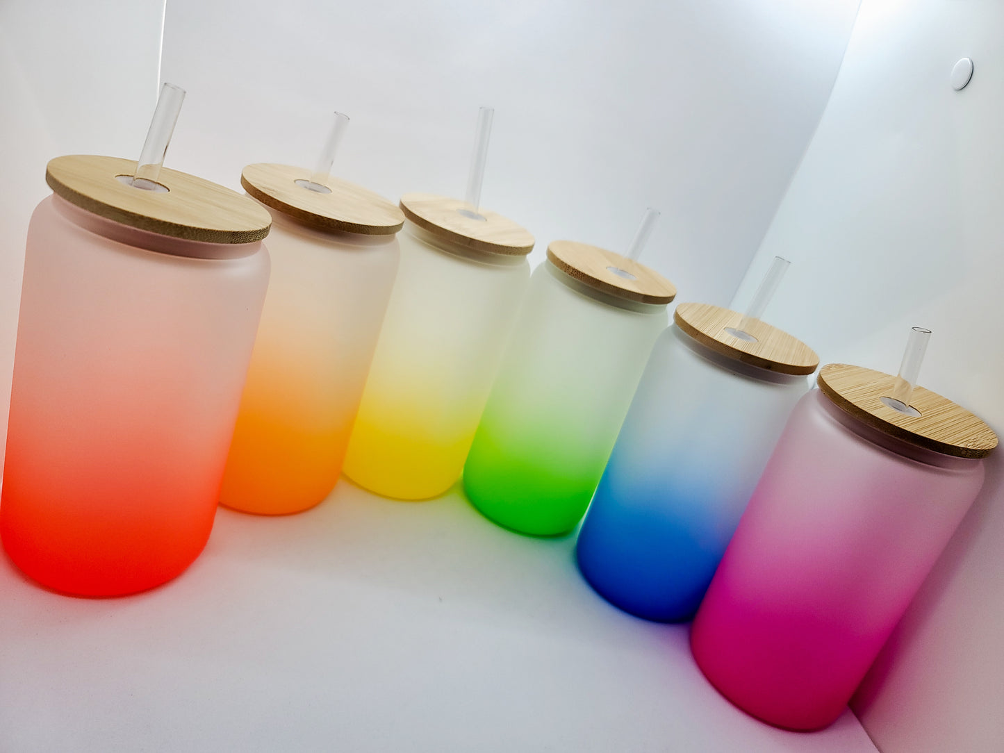 Frosted Ombre 16oz Glass Can for Sublimation