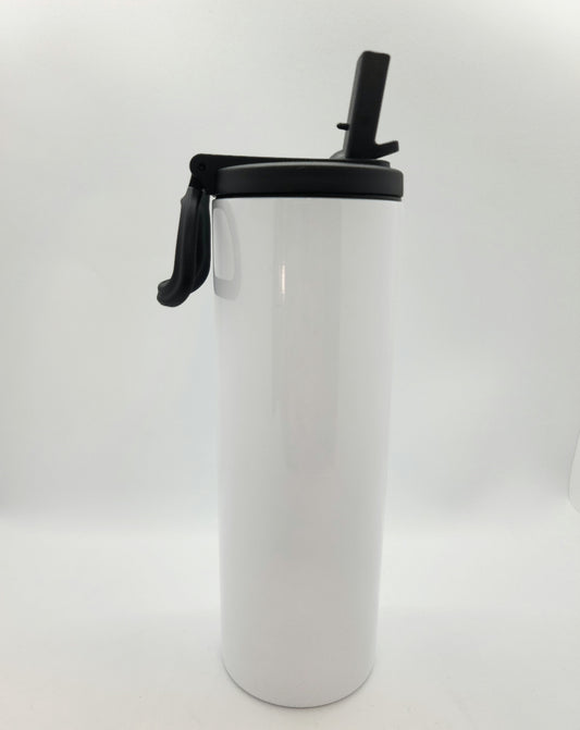 Sports Lid 20oz Skinny Straight Sublimation Tumbler