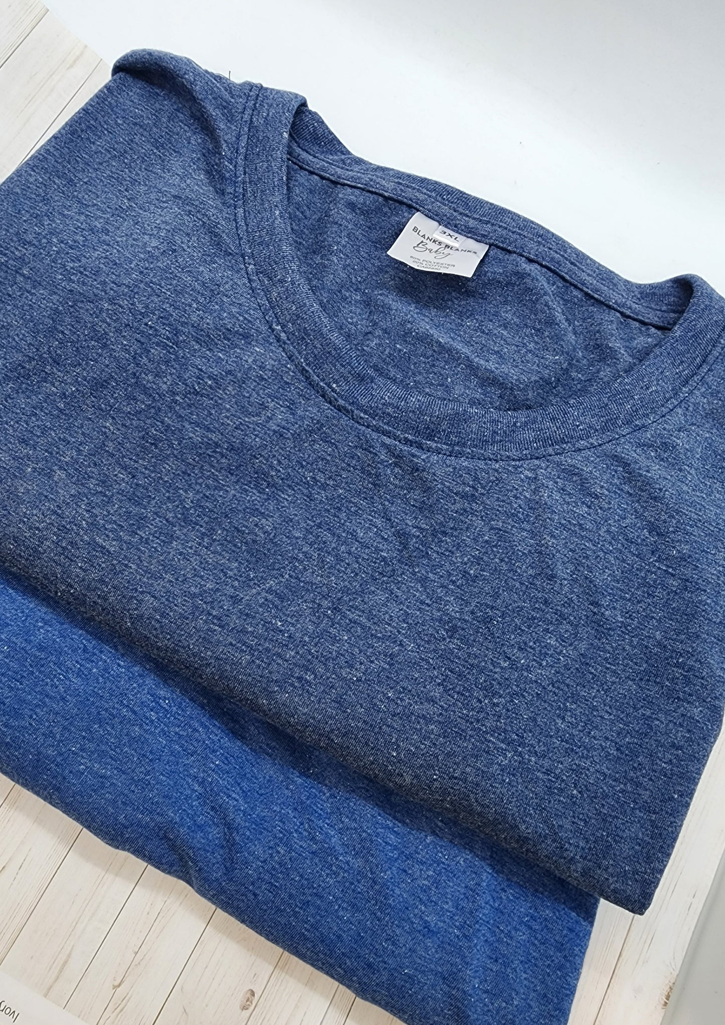 O-Neck Tees Heathered Colours 80/20 Polyester Cotton Blend - Clearance