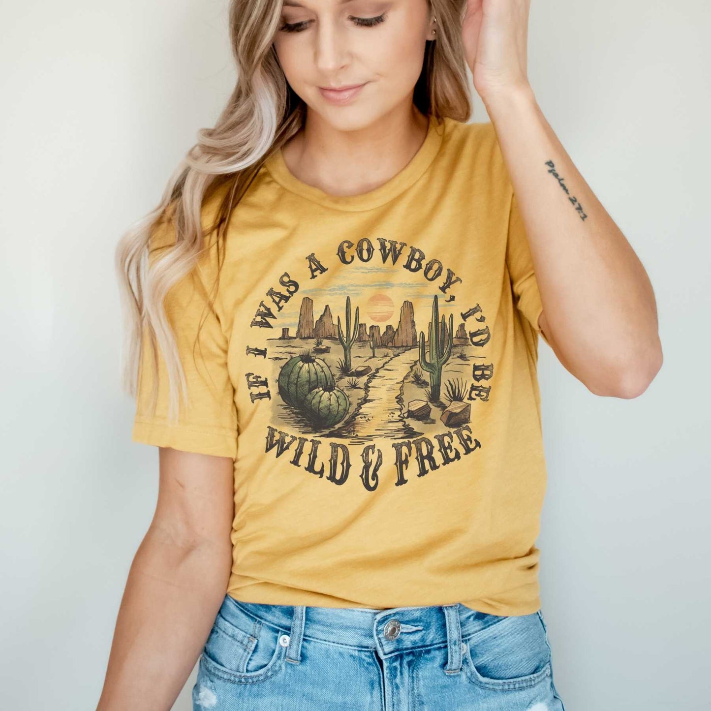 Cowboy Wild & Free DTF Transfer - 217