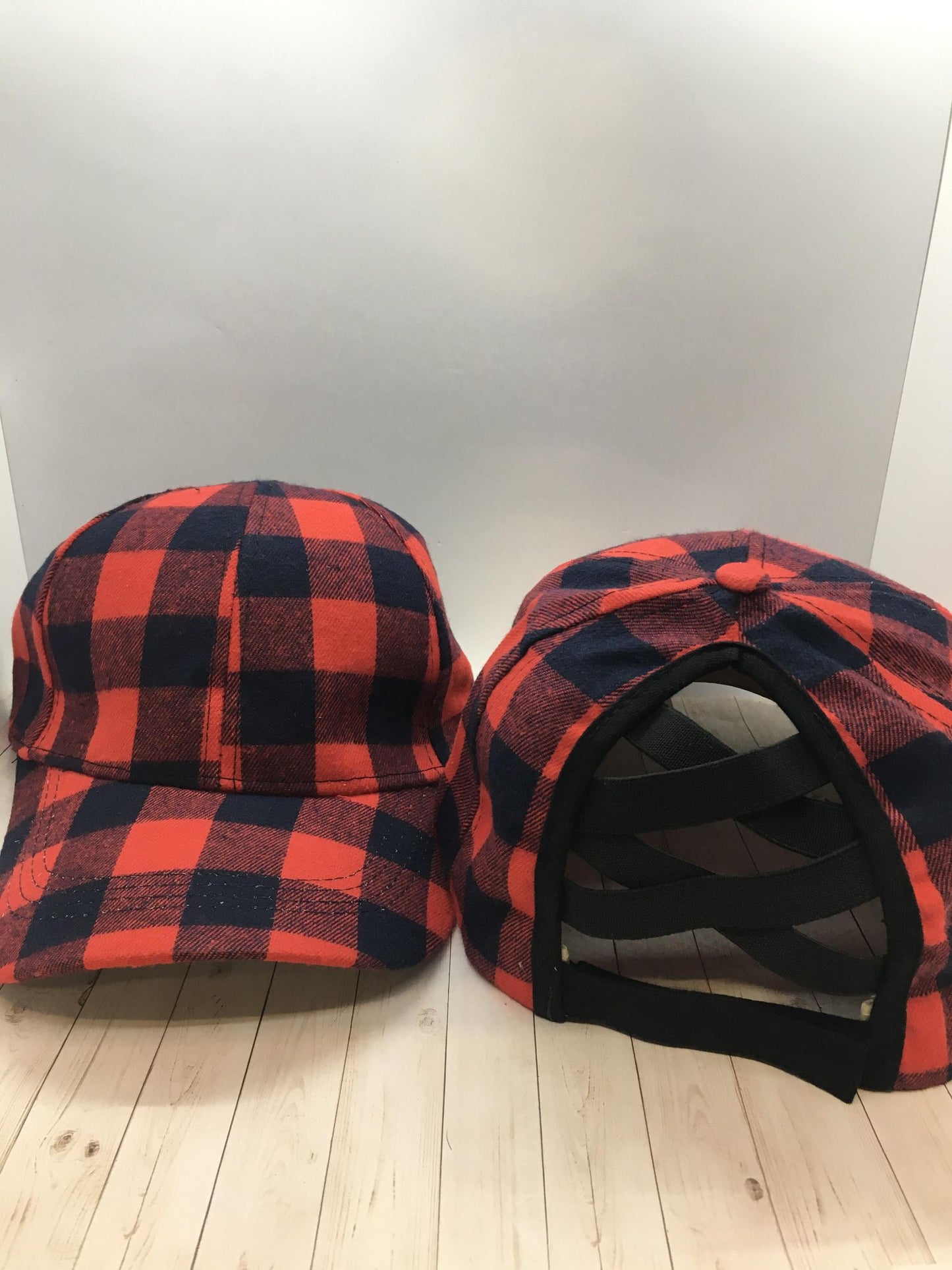 Plaid Hat - Criss Cross & Standard Backs - Clearance