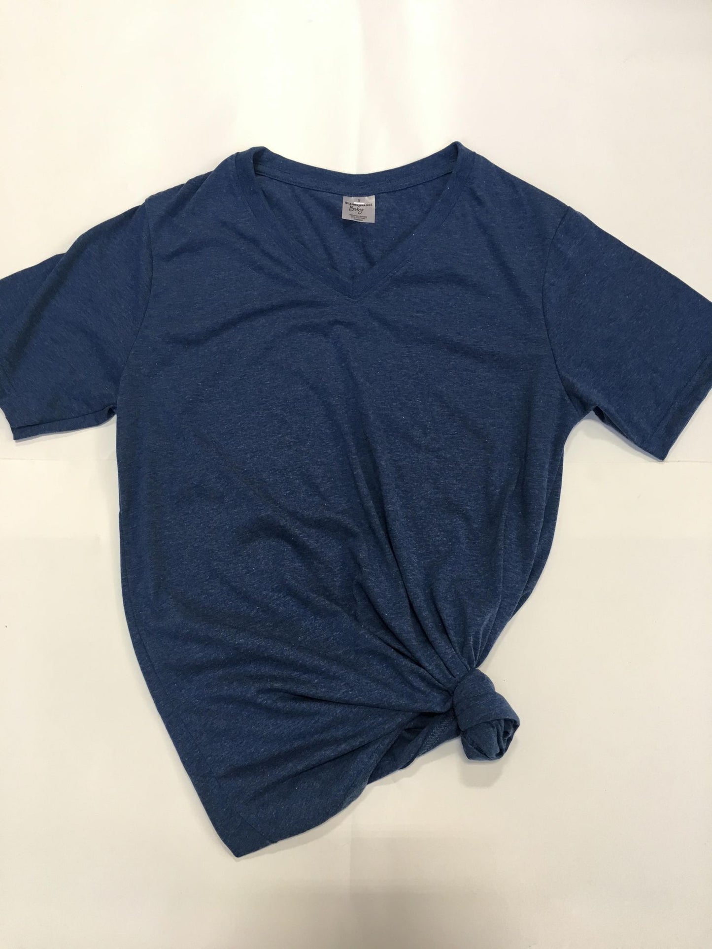 V-Neck Adult Tee Heathered Colours - 80/20 Poly Cotton Blend - DISCONTINUED