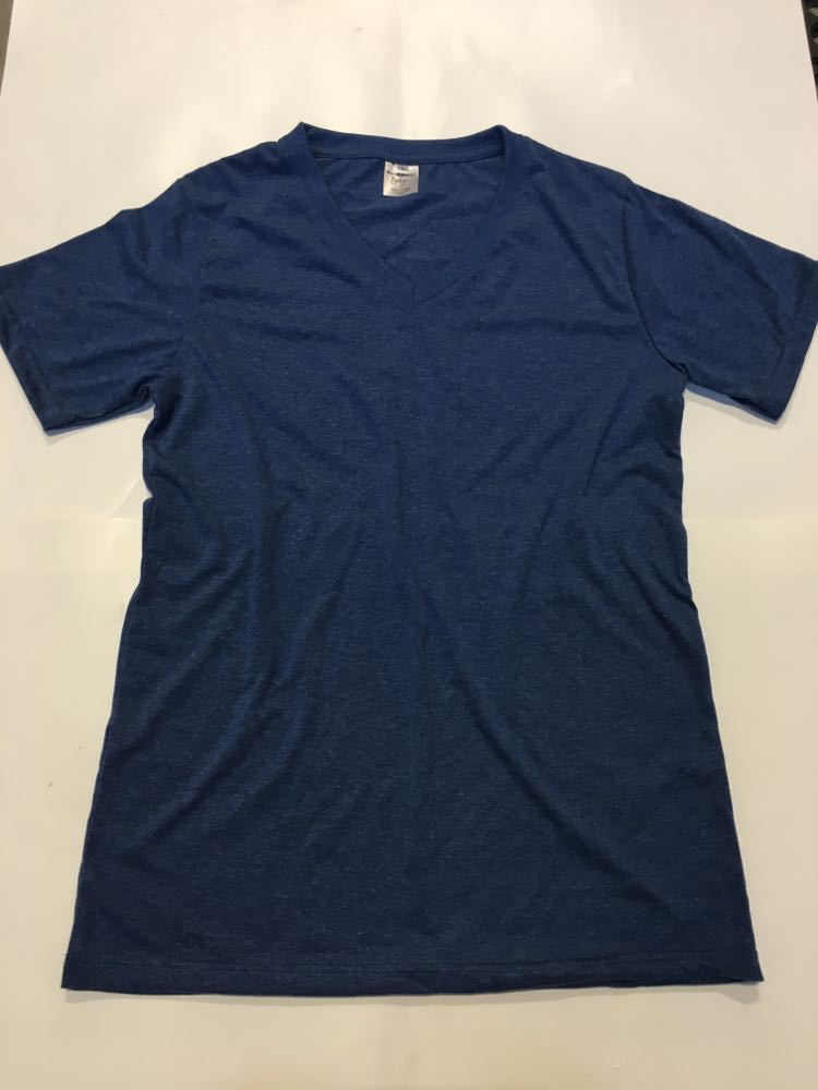 V-Neck Adult Tee Heathered Colours - 80/20 Poly Cotton Blend - DISCONTINUED