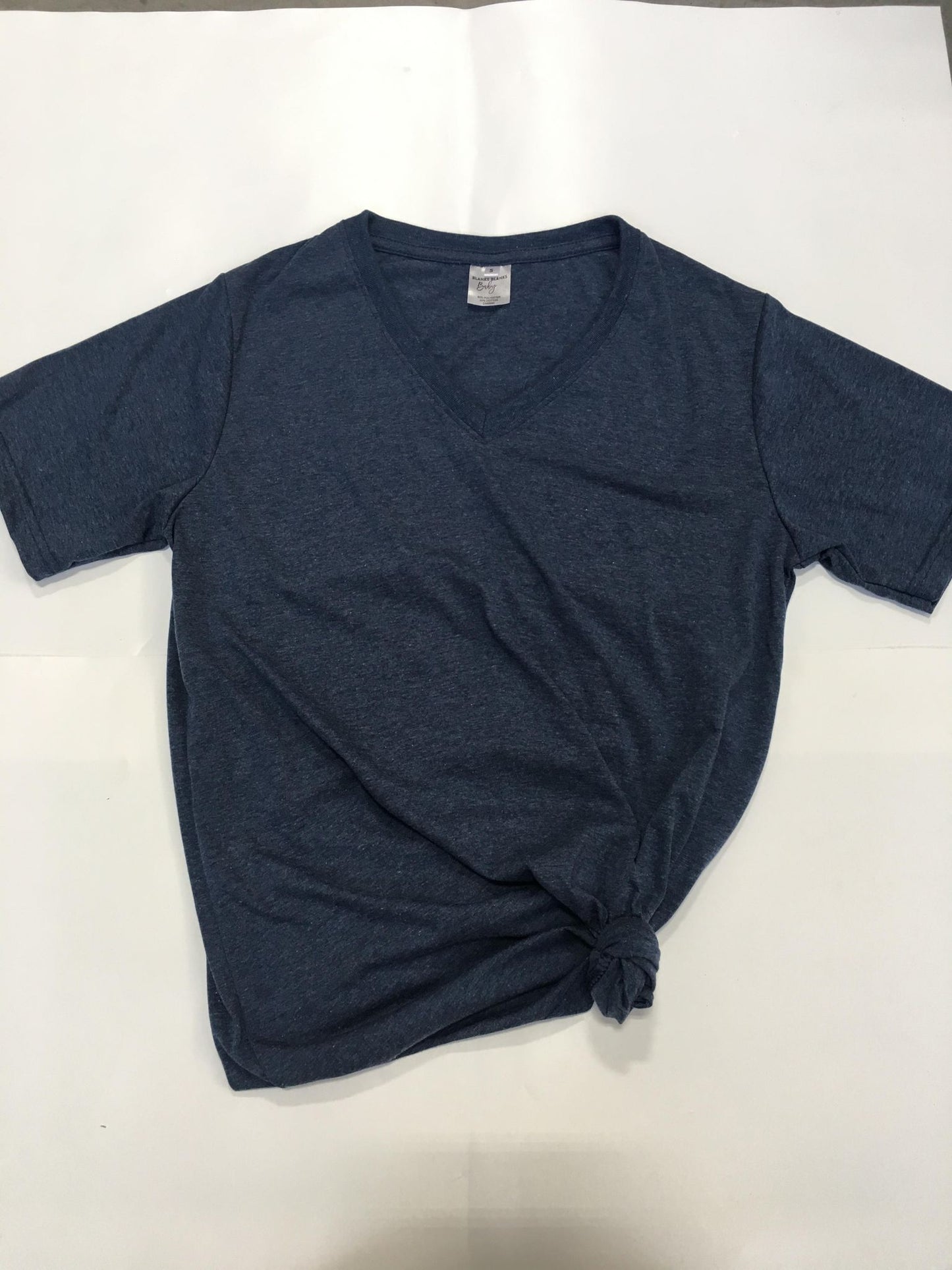 V-Neck Adult Tee Heathered Colours - 80/20 Poly Cotton Blend - DISCONTINUED
