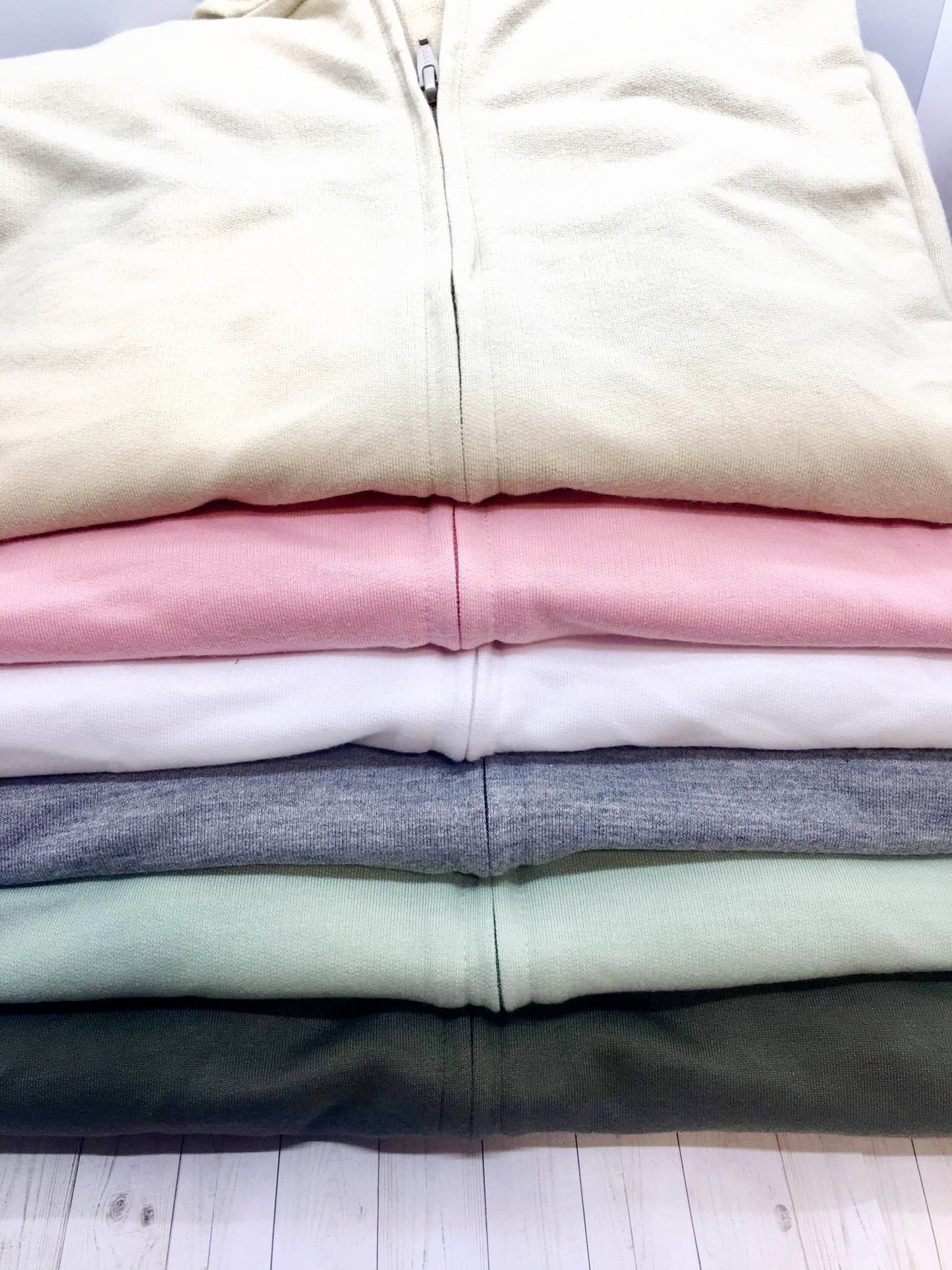 Zip Up Poly Hoodies - IN STOCK