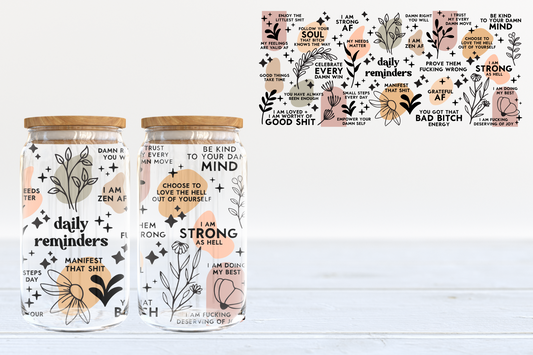 Vulgar Affirmations UV DTF 16oz Cup Wrap #110 - IN STOCK