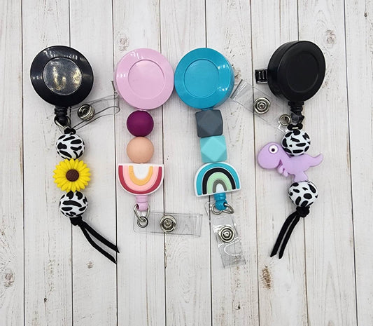 Silicone Beaded Badge Reels
