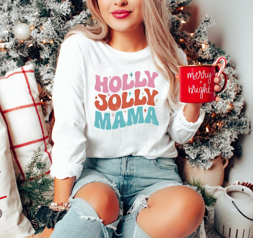 Holly Jolly Mama DTF Transfer - 544