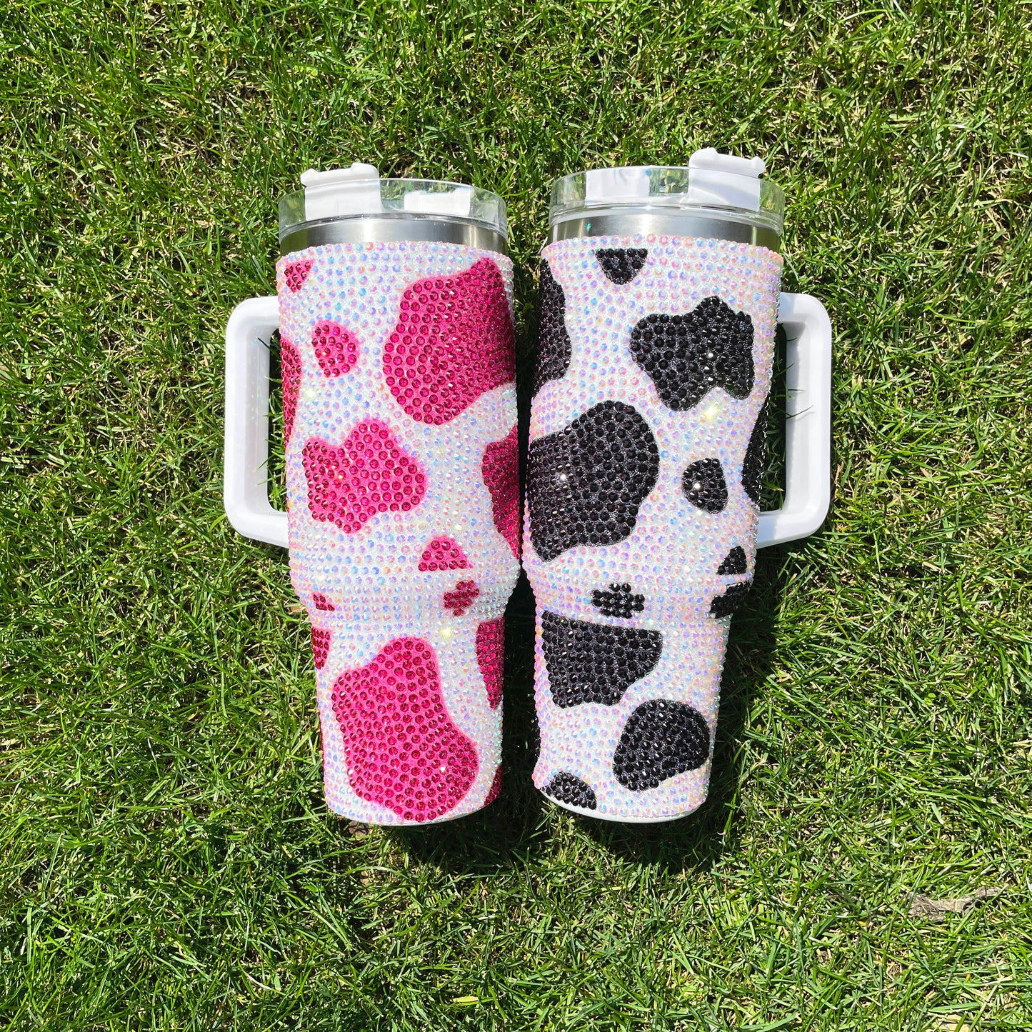 Rhinestone COW PRINT 40oz Tumbler