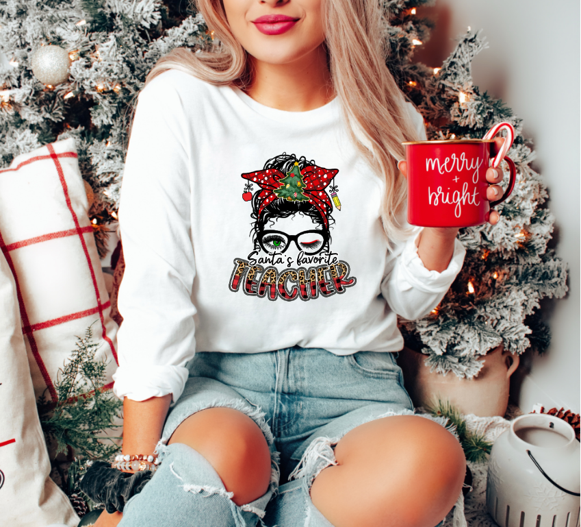 Santas Favorite Teacher DTF Transfer - 338