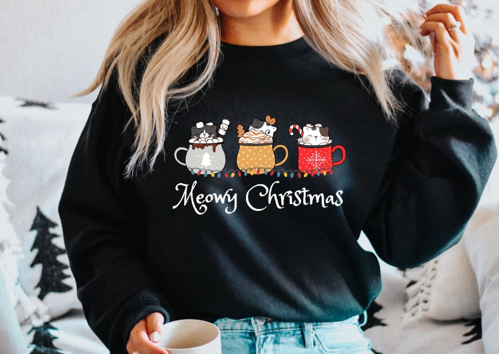 Meowy Christmas Cocoa DTF Transfer - 619