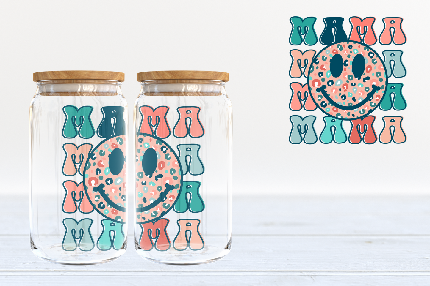 Mama Smiley 4x4" UV DTF