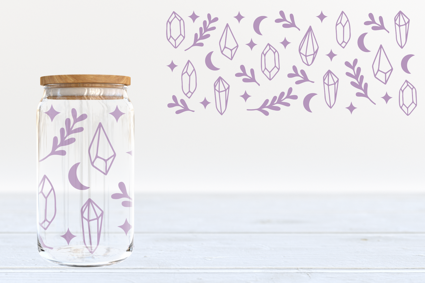 Crystals UV DTF 16oz Cup Wrap #44 - IN STOCK