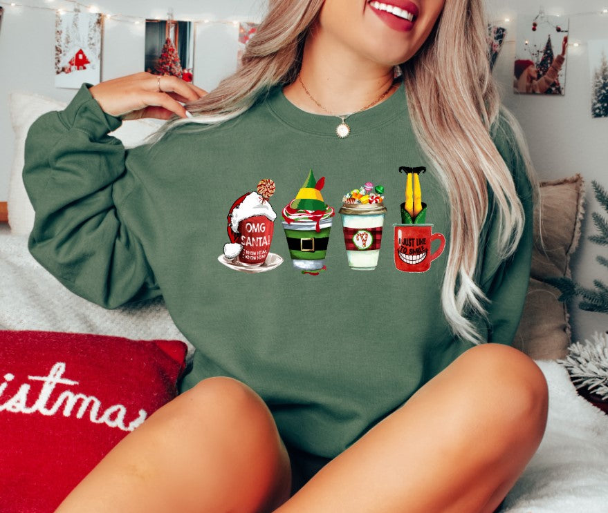 OMG Santa Christmas Coffee DTF Transfer - 638