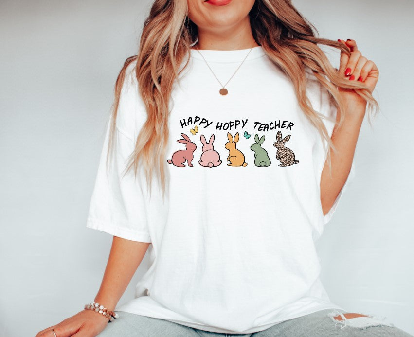 Happy Hoppy Teacher DTF Transfer - 1066