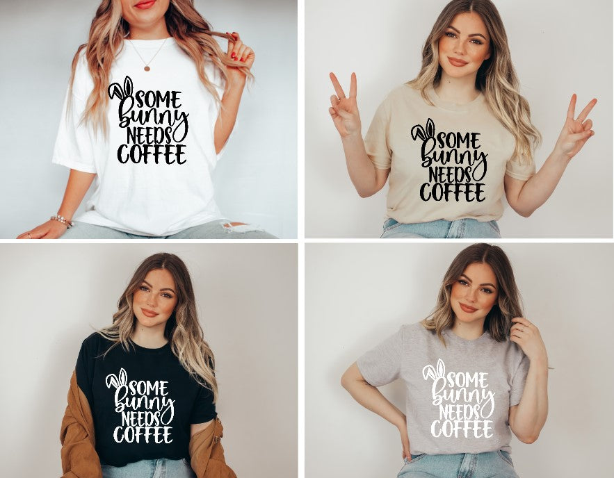 Some Bunny Needs Coffee DTF Transfer - 1082