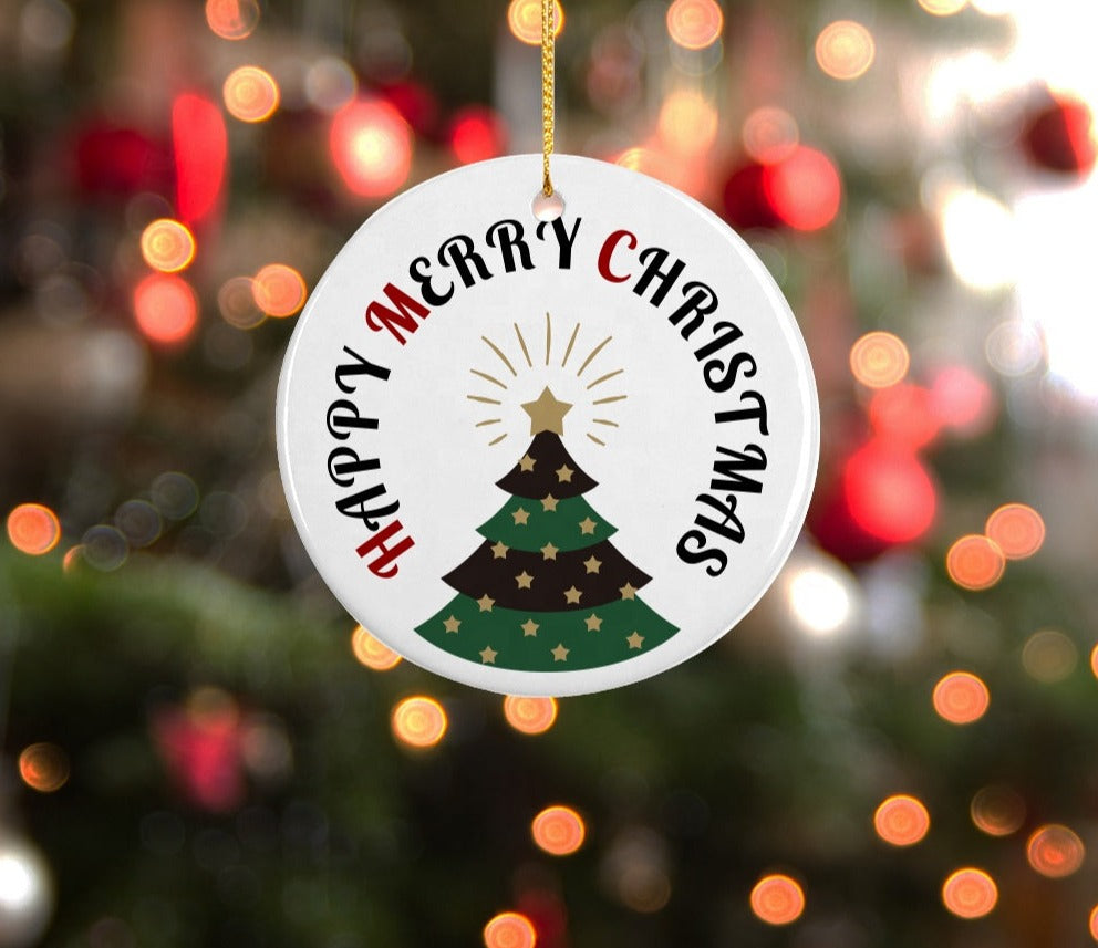 Round Ceramic Ornament for Sublimation