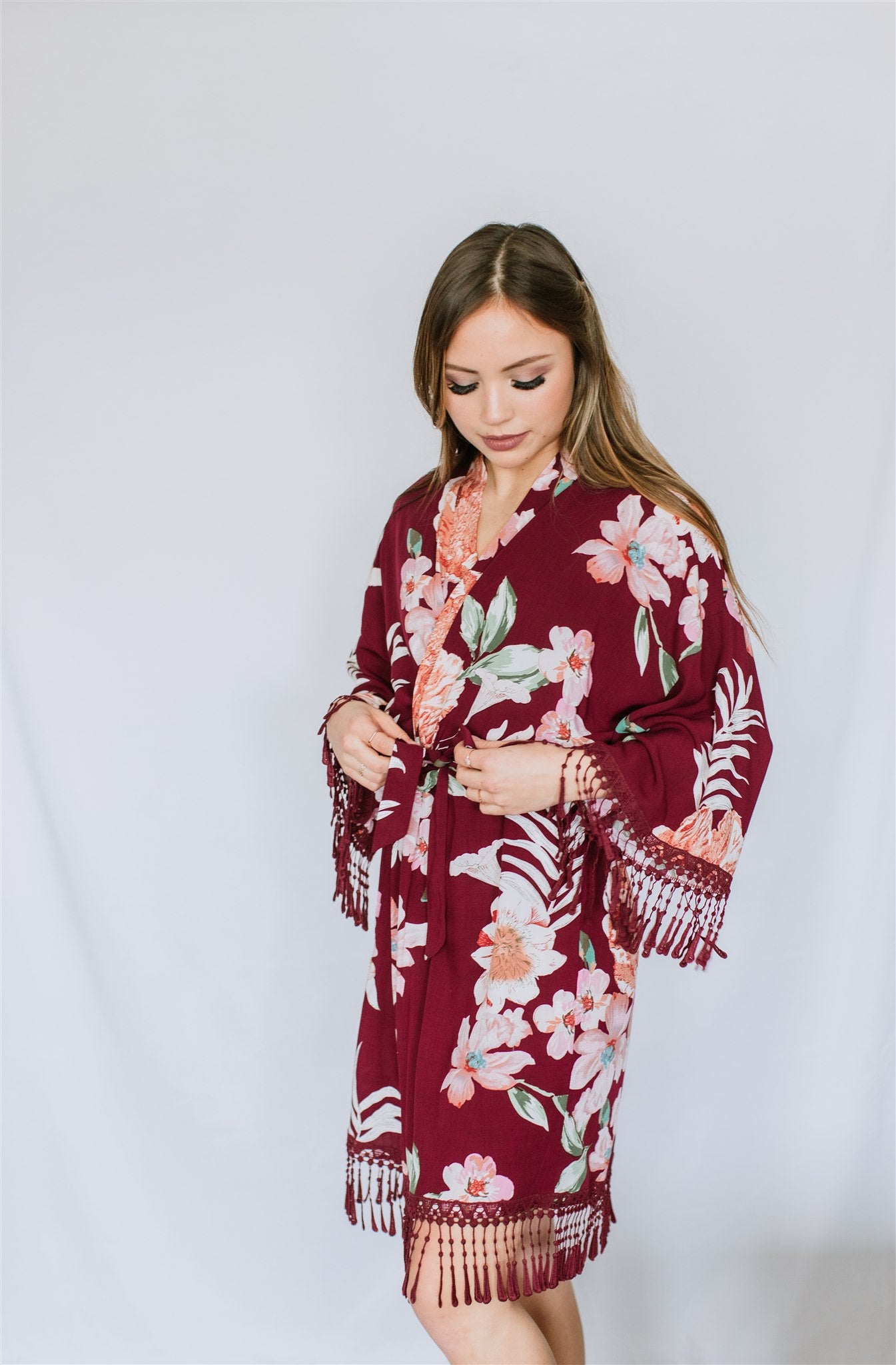 Floral Cotton Ruffle Robe - BUY-IN